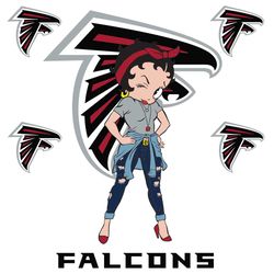 Atlanta Falcons Betty Boop Svg, Sport Svg, Atlanta Falcons, Falcons Svg, Falcons Betty Boop, Nfl Betty Boop, Falcons Gir