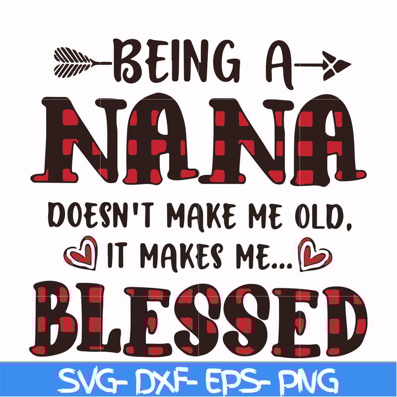 FN000437-Being a Nana doesn't make me old it make me blessed svg, png, dxf, eps file FN000437.jpg