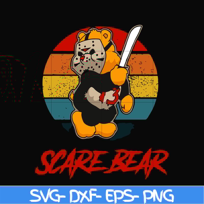 HLW0005-scare bear svg, halloween svg, png, dxf, eps digital file HLW0005.jpg