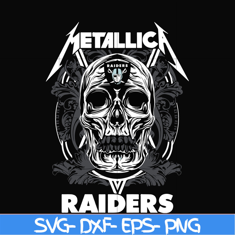 NNFL0008-Skull Metallica Raiders svg, png, dxf, eps digital file NNFL0008.jpg