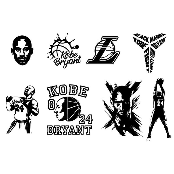 Kobe Signature Vector Kobe Bryant Bundle Basketball NBA Svg Digital Download | Inspire Uplift