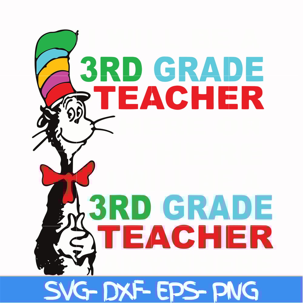 DR00033-3rd grade teacher svg, png, dxf, eps file DR00033.jpg
