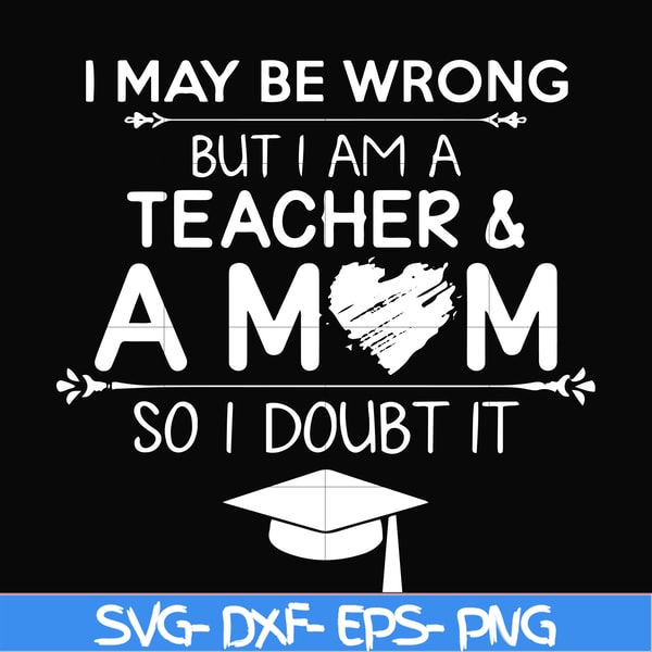 FN000163-I may be wrong but I am a teacher & a mom so I doubt it svg, png, dxf, eps file FN000163.jpg