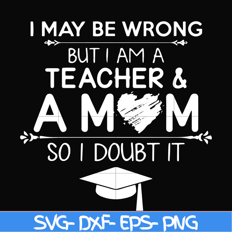 FN000163-I may be wrong but I am a teacher & a mom so I doubt it svg, png, dxf, eps file FN000163.jpg
