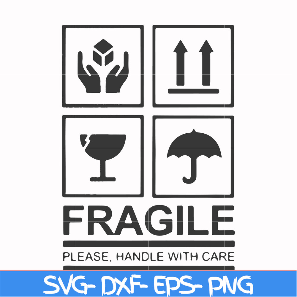 FN000567-Fragile please handle with care svg, png, dxf, eps file FN000567.jpg