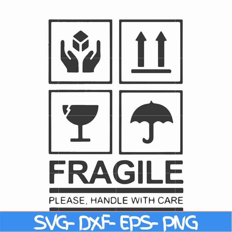 FN000567-Fragile please handle with care svg, png, dxf, eps file FN000567.jpg