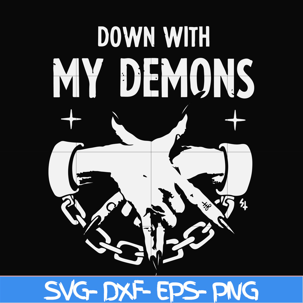 FN000696-Down with my Demons svg, png, dxf, eps file FN000696.jpg