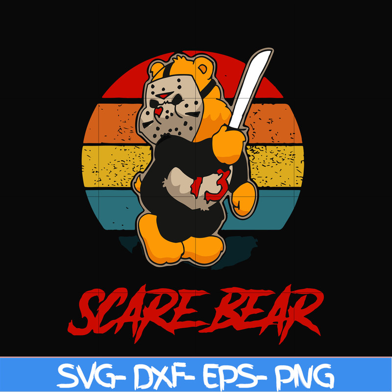 HLW0005-scare bear svg, halloween svg, png, dxf, eps digital file HLW0005.jpg