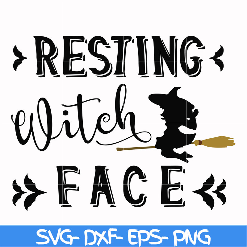 HLW24072022-Resting witch face svg, halloween svg, png, dxf, eps digital file HLW24072022.jpg
