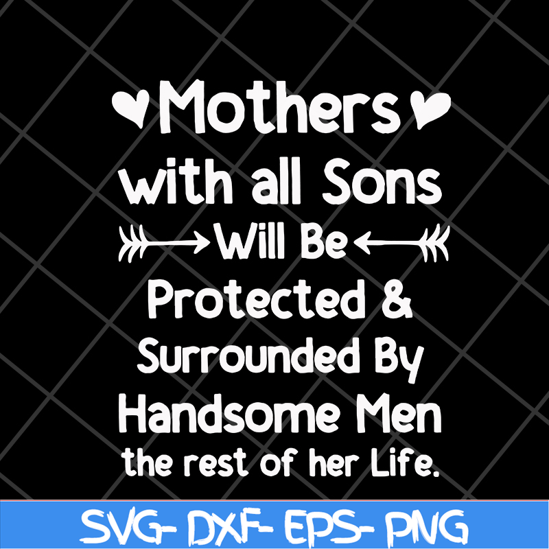 MTD20042109-Mother's with all sons svg, Mother's day svg, eps, png, dxf digital file MTD20042109.jpg