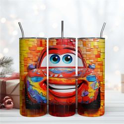 lightning mcqueen wrap design, cars movies tumbler design, skinny 20oz design download