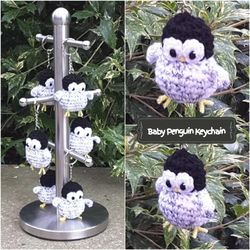 Baby Penguin Keychain Amigurumi Crochet Patterns, Crochet Pattern