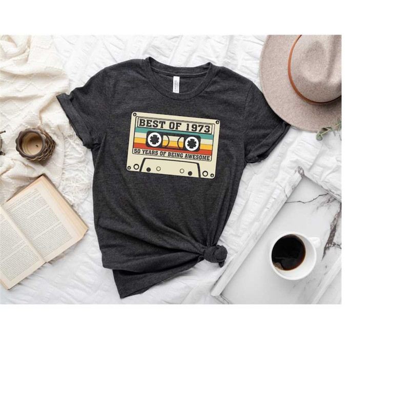 50th Birthday Shirt, Vintage 1973 Limited Edition Cassette T-Shirt, 1973 Birthday Shirt, 50th Birthday Gift For Women, 5.jpg