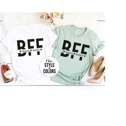 best friends shirts, personalized shirt for best friend, custom name bff shirts, matching best friend shirts for 3, best