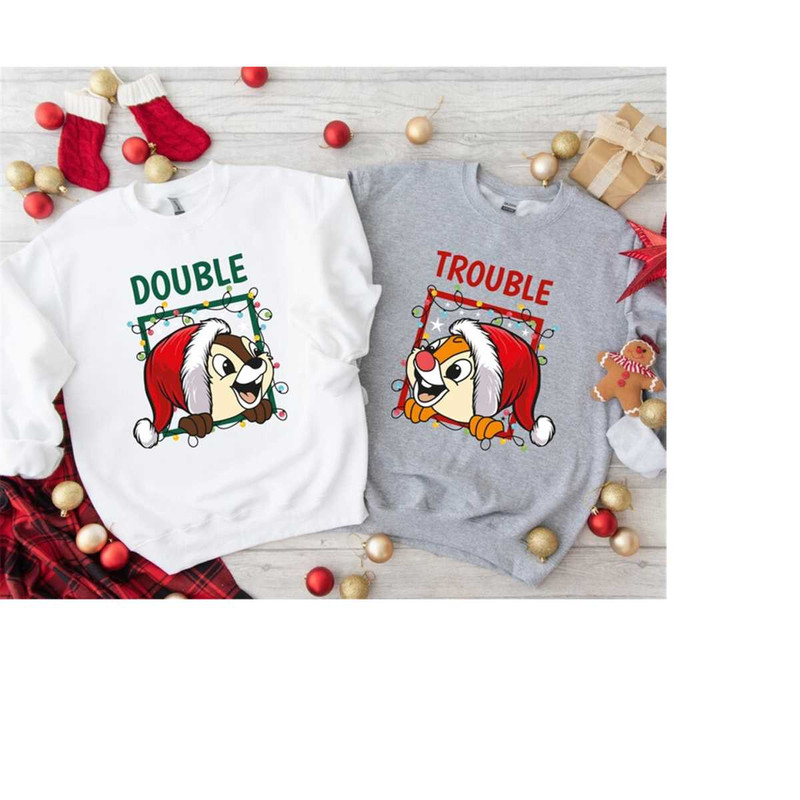 Chip and Dale Christmas Sweatshirt, Disney Christmas Trip Shirt, Double Trouble Shirt, Disney Family Christmas Tee, Chri.jpg