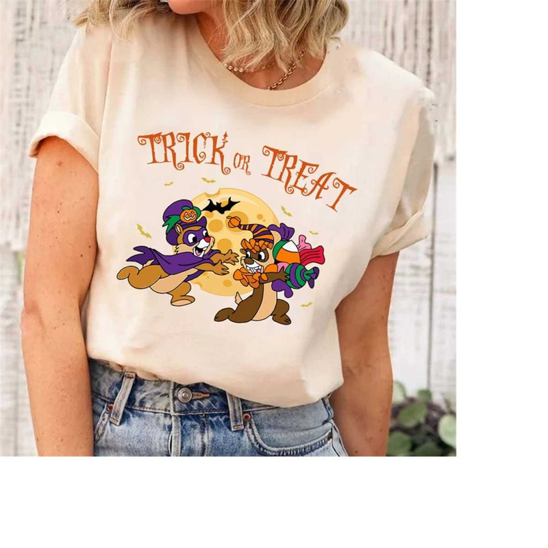 Chip and Dale Halloween Shirt, Chip 'n Dale Shirt, Trick Or Treat Shirt, Disney Halloween Shirt, Spooky Season Shirt, Ki 1.jpg