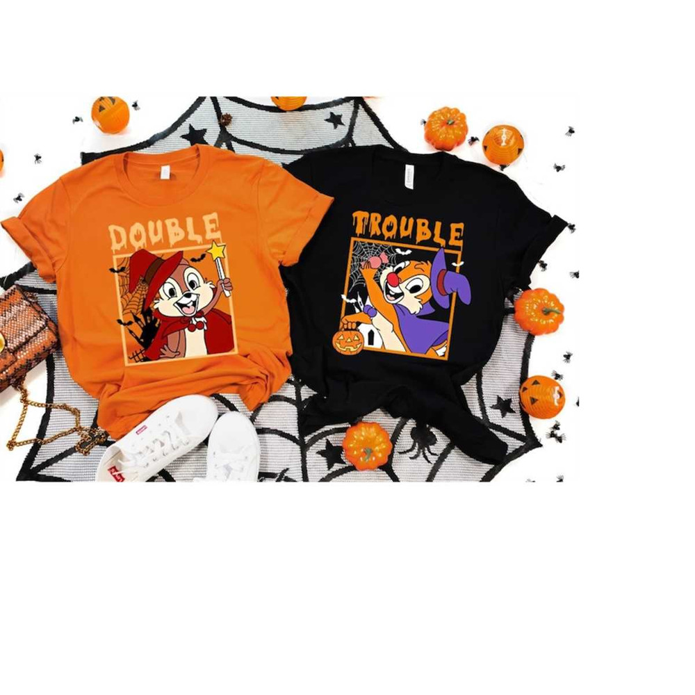 Chip n Dale Double Trouble Halloween Shirt, Disney Best Friends Cousin Matching Halloween Shirt, Mickeys Not So Scary Sh.jpg