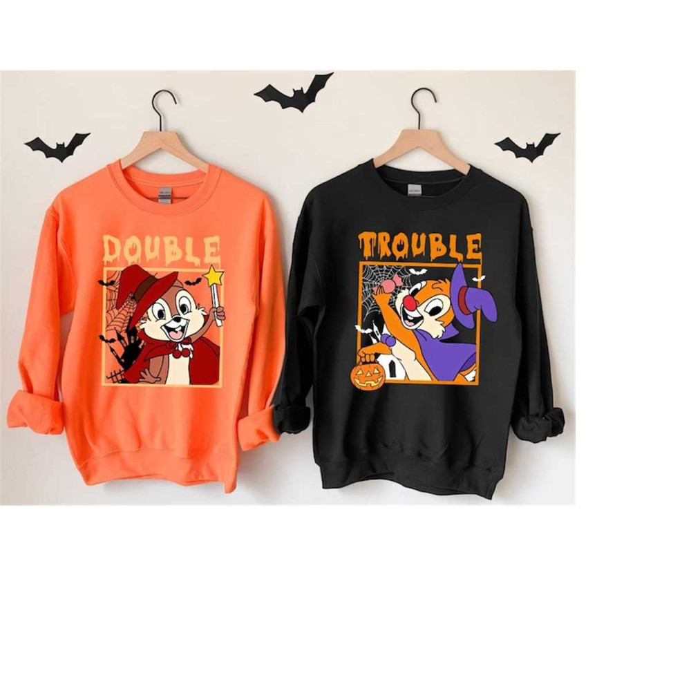 Chip n Dale Double Trouble Halloween Sweatshirt, Disney Best Friends Cousin Matching Halloween Shirt, Mickeys Not So Sca 1.jpg