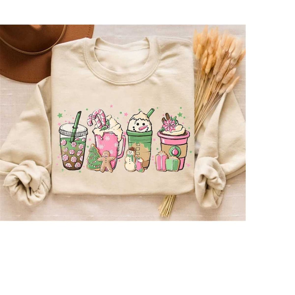 Christmas Coffee Sweatshirt, Christmas Sweatshirt, Christmas Shirt, Coffee Lover Gift Worker Winter Christmas Snowman La 2.jpg