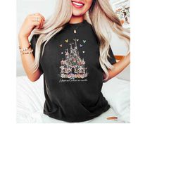 disney castle floral comfort colors shirt, vintage disney shirt, happiest place on earth sweatshirt , magic kingdom shir