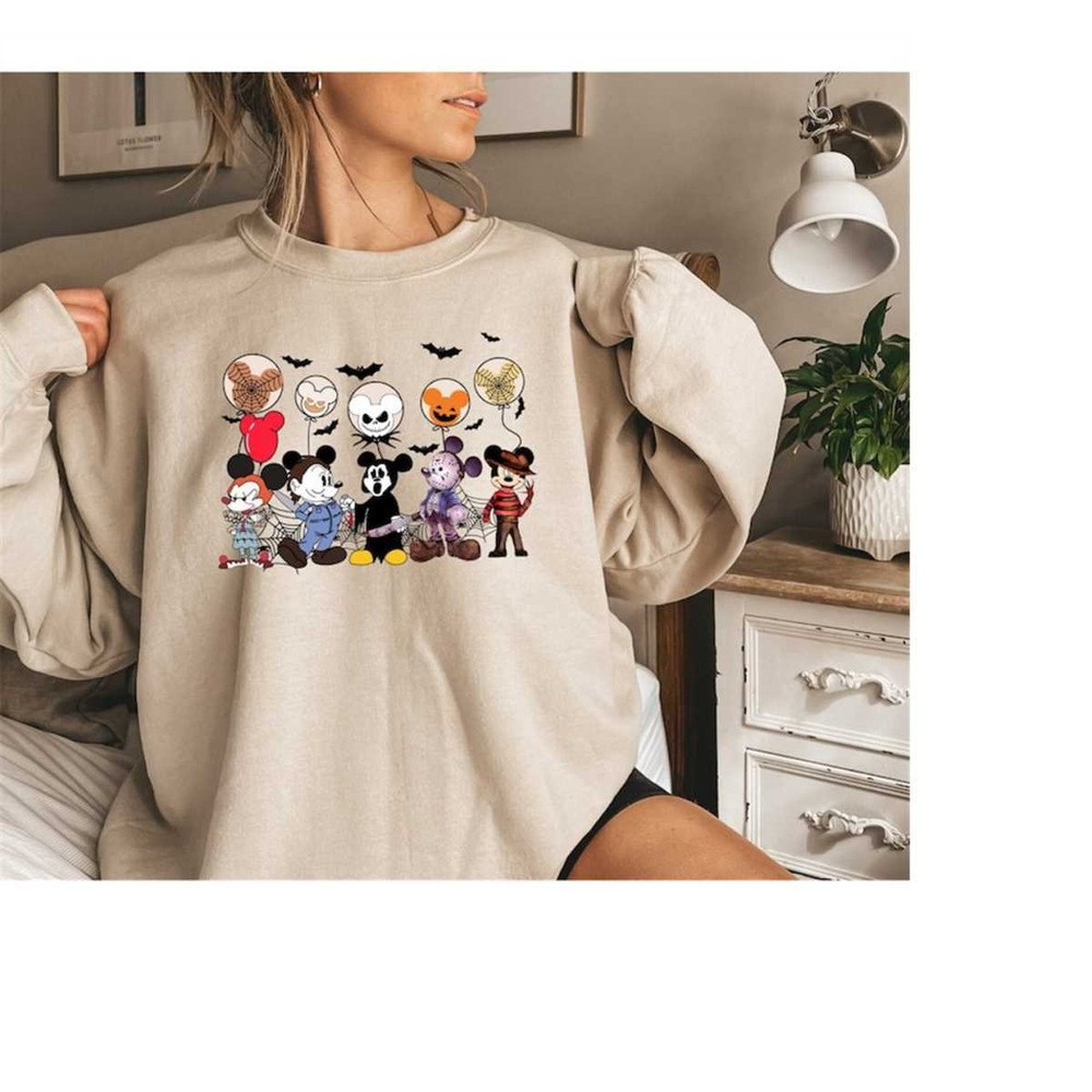 Disney Halloween Skeleton Sweatshirt, Disney Halloween Matching shirt,Disney Balloon, Mickey Minnie and friends, Funny D.jpg