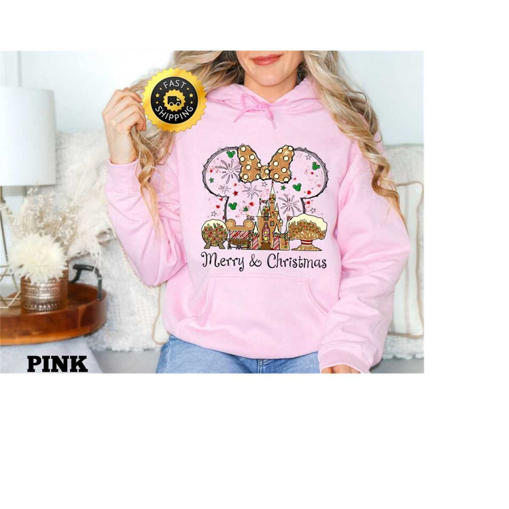 Disney Minnie Gingerbread Christmas Sweatshirt,Family Vacation Tee, Family Trip Hoodie, Disney merry Christmas Castle Ho.jpg