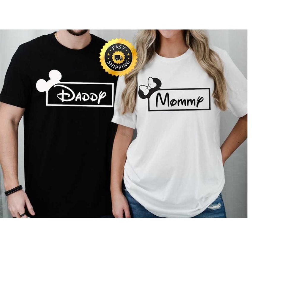 Disney Mommy and Daddy Shirt, Personalized Disney Family Shirt, Family Trip Shirt, Mickey Dad Shirt, Minnie Mommy shirt,.jpg
