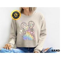 disney watercolor castle sweatshirt, disney magical castle hoodie, disney trip tee, disney family trip gift, disney fami