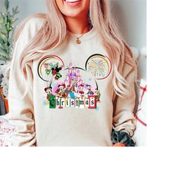 disneyland christmas sweatshirt, mickey and friends christmas sweatshirt, christmas family shirt, mickey sweatshirt,chri