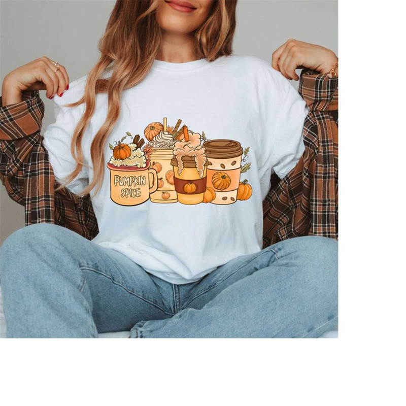 Halloween Coffee Pumpkin Spice Tshirt, Horror Movie Coffee Halloween Shirt, Halloween Sweatshirt, Spooky Season Tee, Hal.jpg