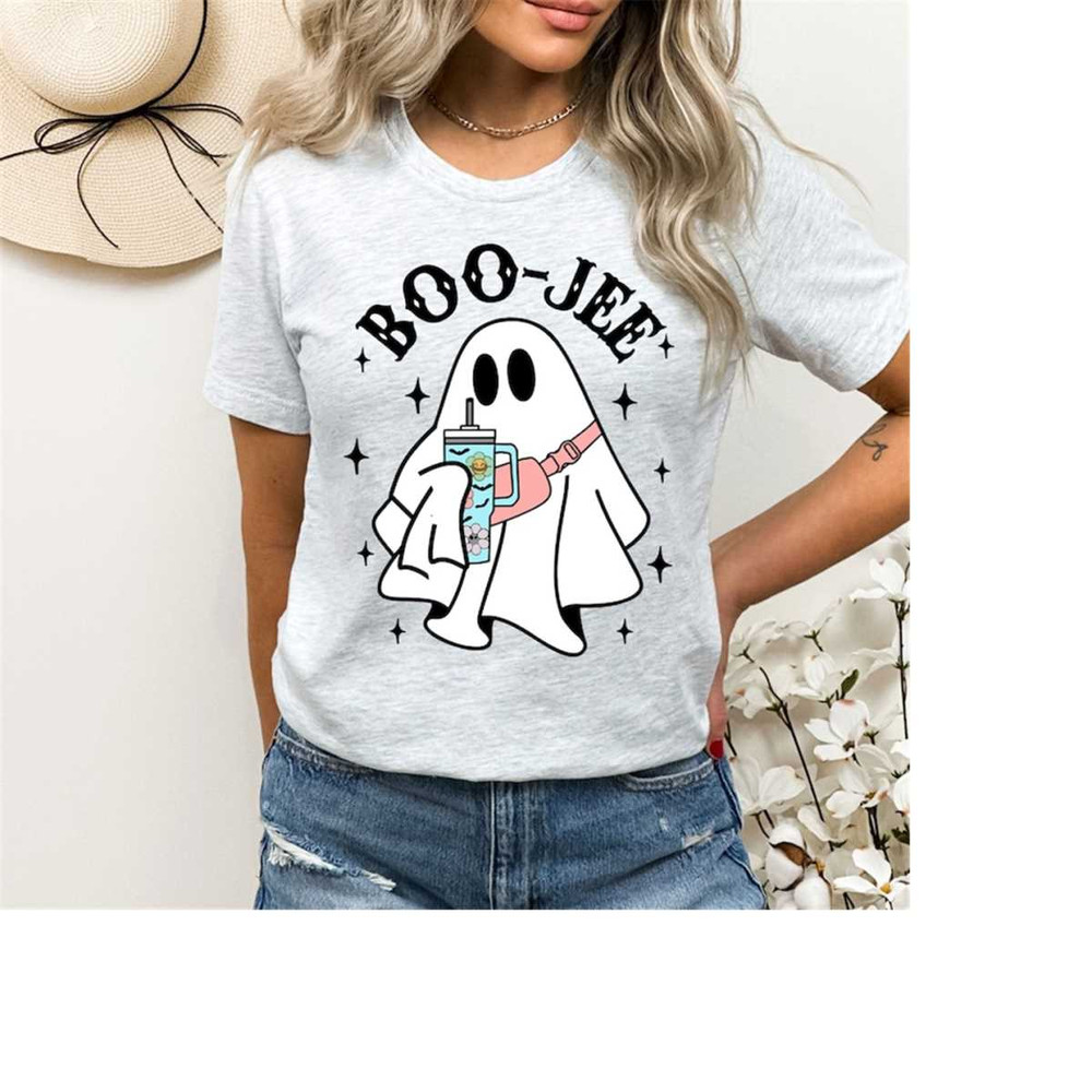 Halloween Cute Boo-Jee Ghost Tshirt, Fall Vintage Ghost Sweatshirt, Halloween Party Gifts, Halloween Spooky Vibes Tee, H.jpg