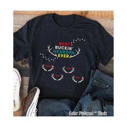 hunting best bucking grandpa shirt,personalized grandpa shirt with grandkids names, father's day gift for grandpa, fathe