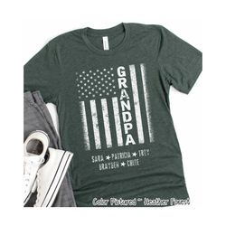 custom grandpa flag shirt, personalized grandpa shirt with kids names, father's day gift for grandpa, fathers day shirt,