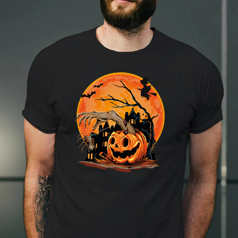 Halloween Scary Pumpkin Shirt, Cat Lovers, Night Shirt, Cat Murder Halloween T-shirt, Funny Halloween T-Shirt, Black Cats & Pumpkins Shirt.jpg