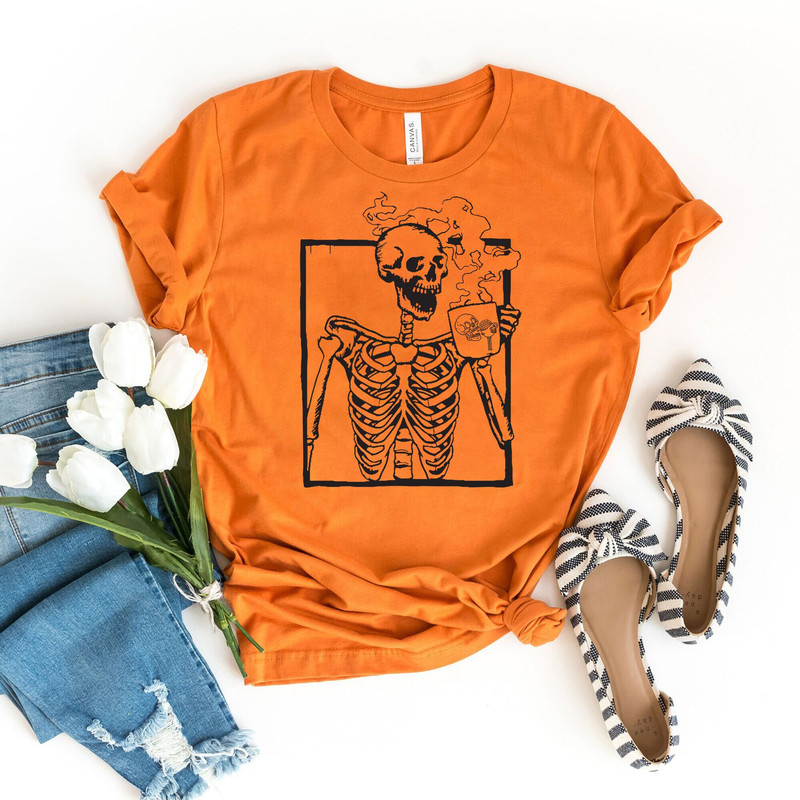 Hot Coffee Skeleton Shirt, Skeletons Halloween Shirt, Halloween Tee,Halloween Skeleton,Skeleton Tee,Skull Halloween,Skeleton Drinking Coffee.jpg