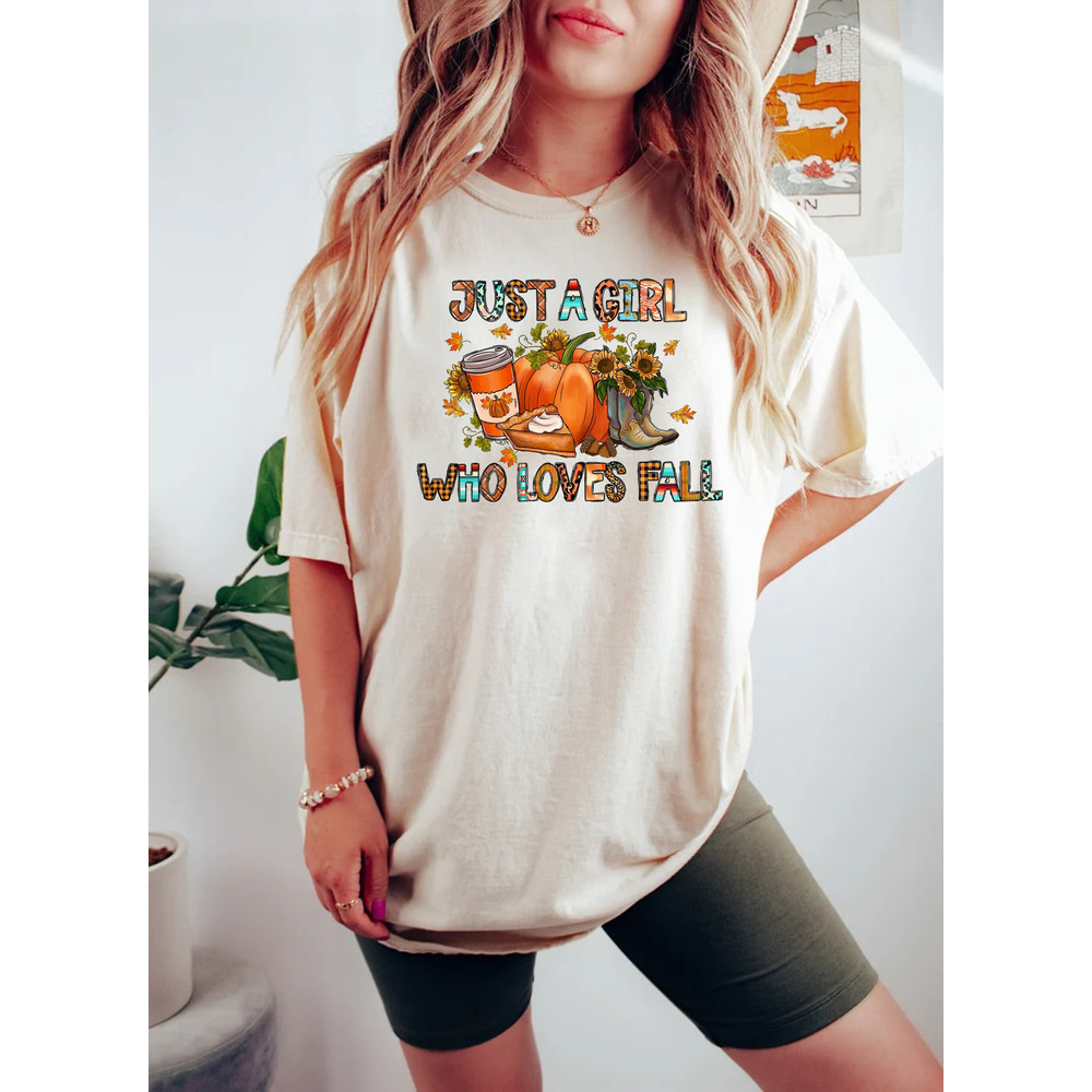Just a Girl Who Loves Fall Shirt, Womens Fall Long Sleeve, Cute Fall Shirts for Women, Fall Lover's Shirt, Pumpkins Shirt ,Fall Long Sleeve 1.jpg