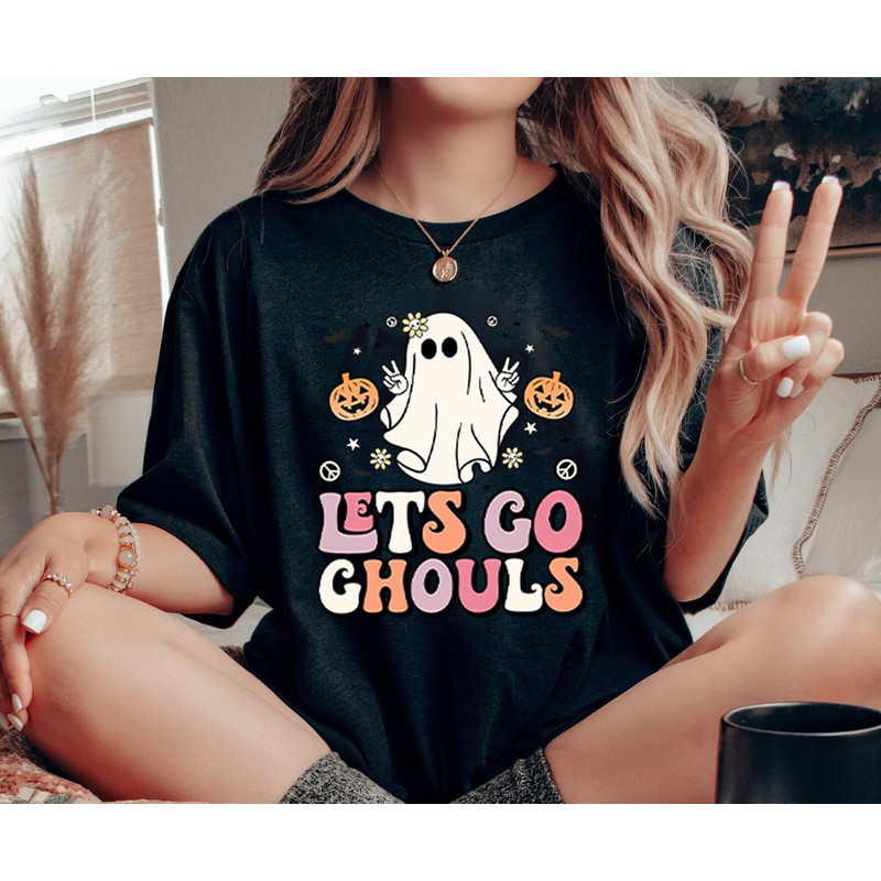 Lets Go Ghouls Shirt, Vintage Halloween Shirt, Retro Fall Shirt, Fall Shirt, Vintage Ghost Shirt, Cute Halloween Tee, Retro Fall Halloween.jpg