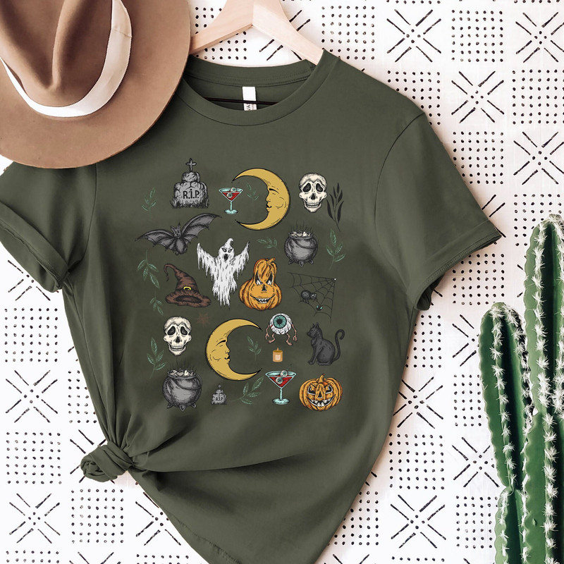 Vintage Halloween Shirt, Halloween Vintage, Vintage Fall Shirt, Pumpkin Shirt,Bad Witch Shirt,Halloween Doodles,Fall Apparel Witchy Clothing.jpg