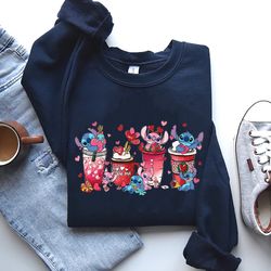 stitch valentine sweatshirt, stitch shirt, disney stitch shirt, disney valentine's day shirt, valentine's stitch, lilo a