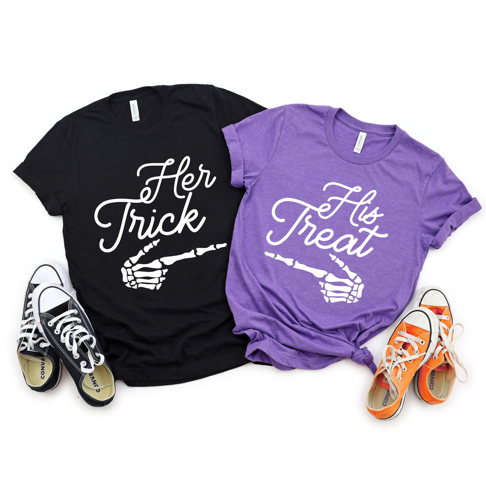 Halloween Couple Shirt, Her Trick His Treat Shirt, Halloween Shirt, Funny Halloween Shirt, Trick Or Treat Shirt, Matching Halloween Shirt.jpg