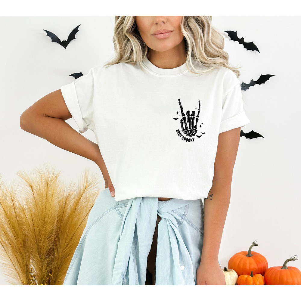 Halloween Shirt, Retro Stay Spooky Pocket Shirt, Funny Ghost Shirt, Vintage Pumpkin Season Shirt, Cute Ghost Shirt, Stay Spooky Shirt, Ghost 1.jpg