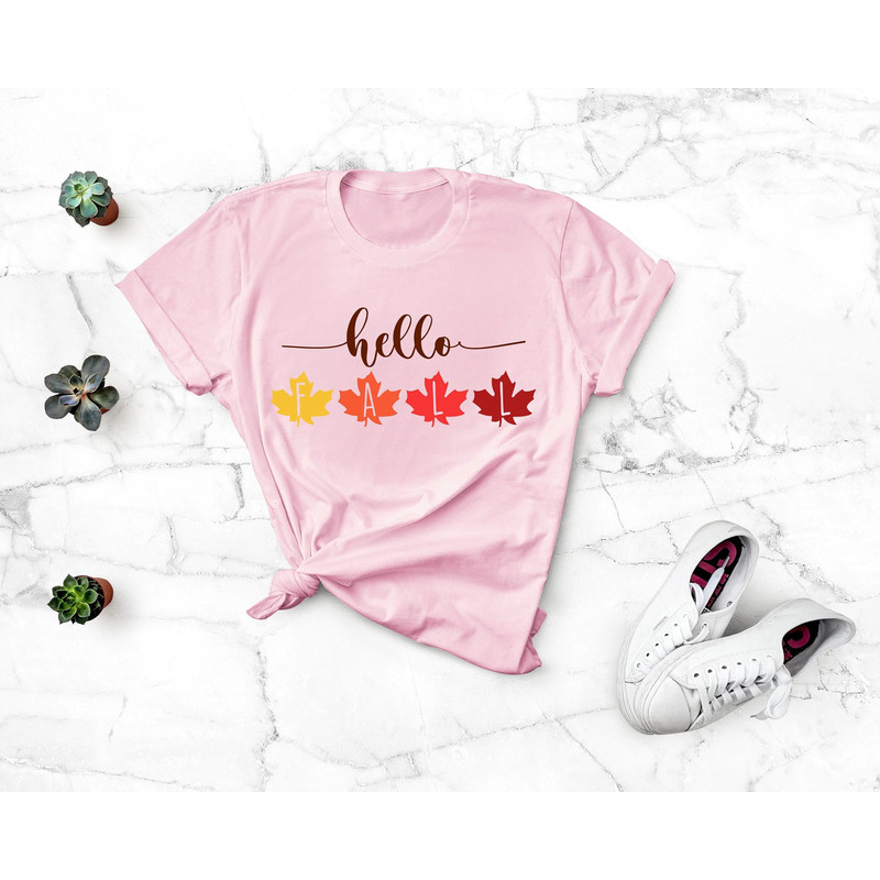 Hello Fall Shirt, Fall Shirt, Fall Lovers Shirt, Halloween Shirt, Welcome Fall Shirt, Pumpkin Shirt, Thanksgiving Shirt, Gift For Her 1.jpg
