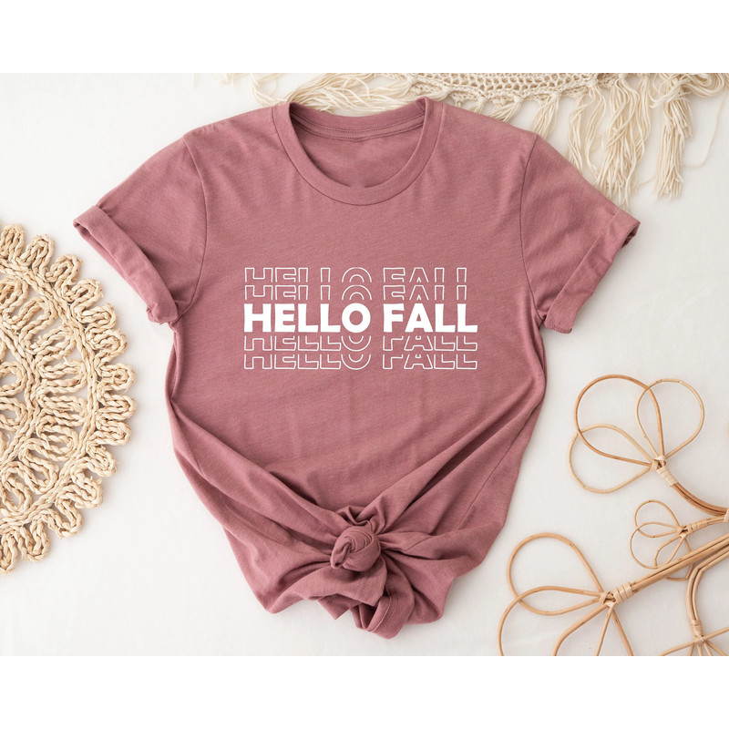 Hello Fall Shirt, Fall Shirt, Fall Lovers Shirt, Halloween Shirt, Welcome Fall Shirt, Pumpkin Shirt, Thanksgiving Shirt, Gift For Her.jpg