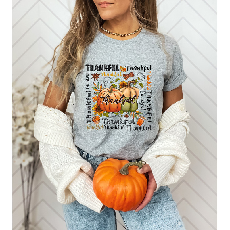 Thanksgiving Shirt, Thankful Shirt, Retro Thankful Shirt, Vintage Fall Shirt, Pumpkin Shirt, Cute Fall Shirt, Thanksgiving, Gift For Her.jpg
