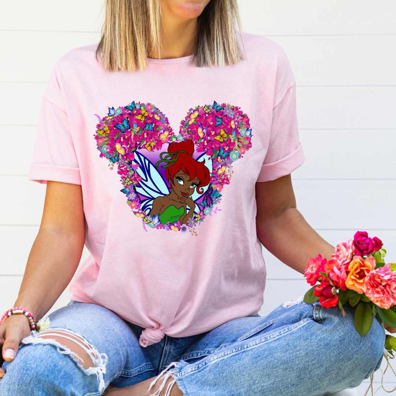 Disney Fairy Tinker Bell With Floral Mickey Ears Shirt,Disney Fairy Gift Shirt,Fairy Magical Shirt,Disney Fairies Shirt,Disney Pixie Hollow.jpg