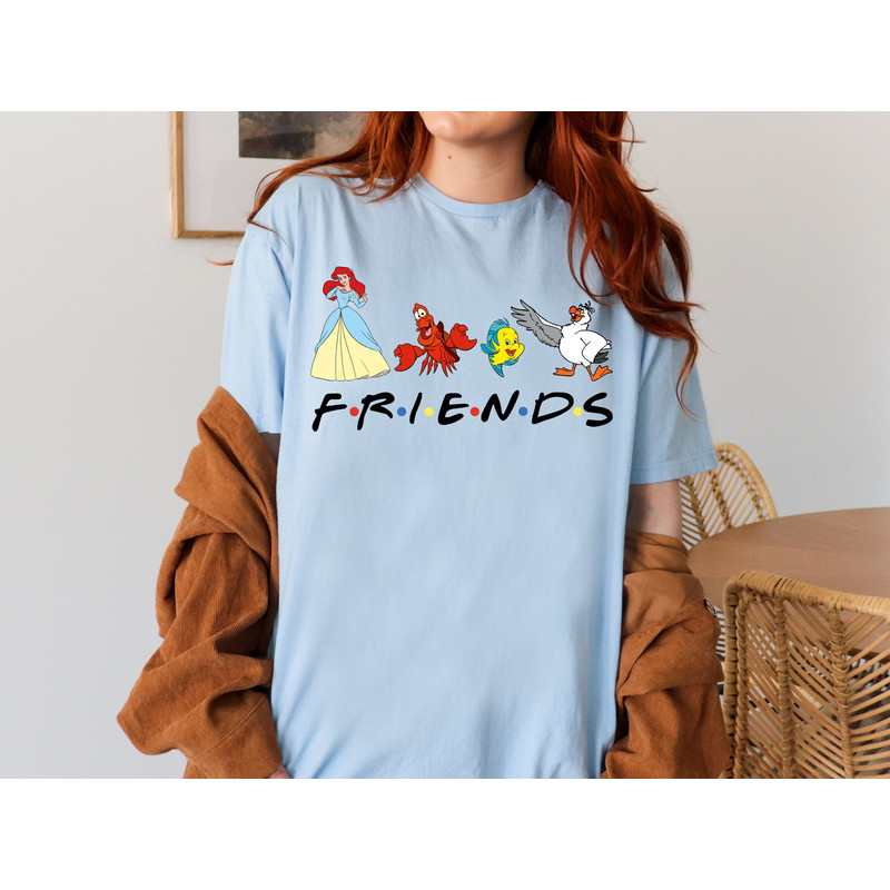 Disney Little Mermaid Characters Shirt, Princess Ariel Shirt, Disney Friends Shirt, Scuttle Shirt, Sebastian Shirt, Flounder, Disney Girl.jpg