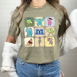 disney monster university characters shirt,mike wazowski - sully - boo - roz - celia - randall boggs shirt, disney vacat