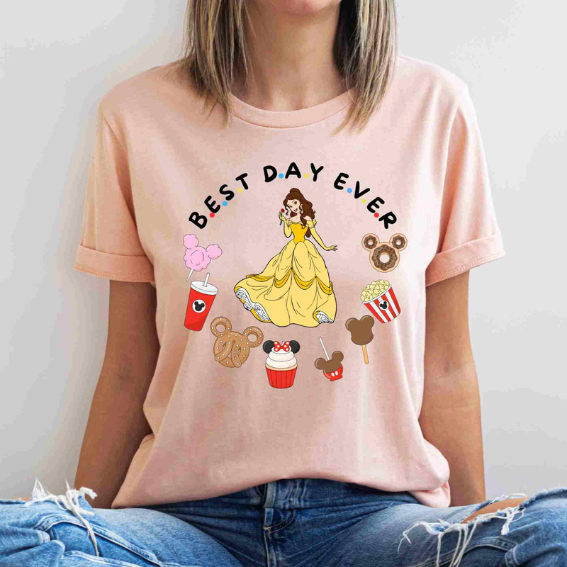 Disney Princess Belle Best Day Ever Shirt,Disneyland Snacks Shirt, Beauty And The Beast Shirt, Disney Vacation With Belle, Belle Gift Shirt.jpg