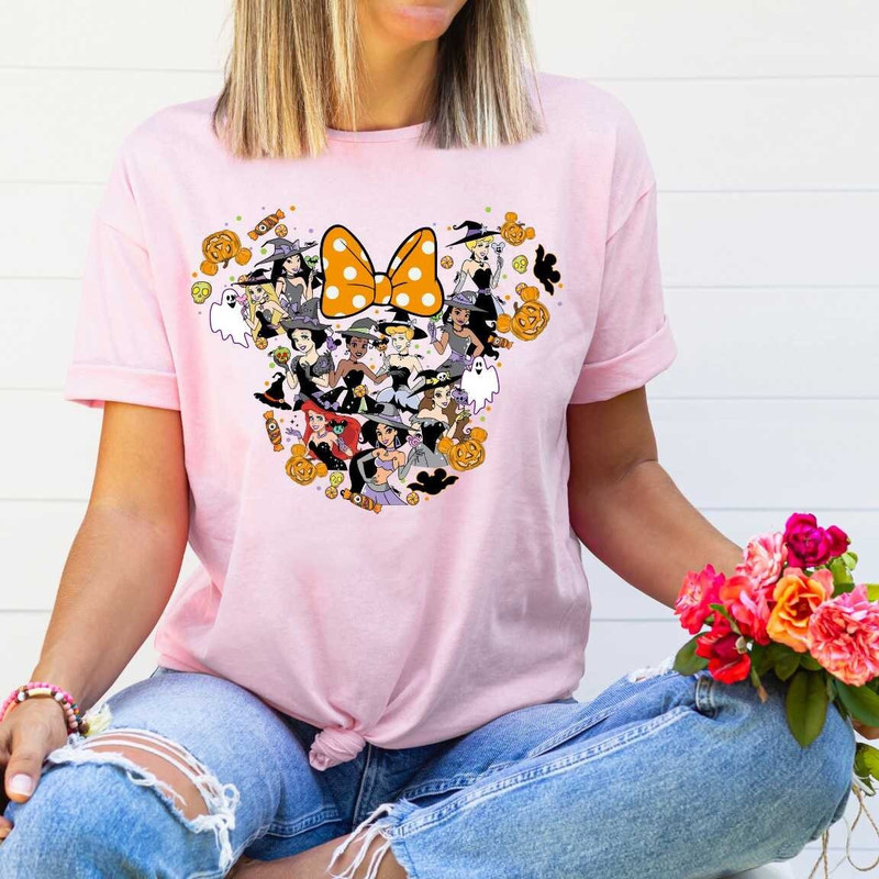 Halloween Disney Princess Shirt, Disney Princesses, Halloween All Princess Shirt, Disney Woman Shirt, Halloween Trick or Treat, Ariel, Elsa.jpg