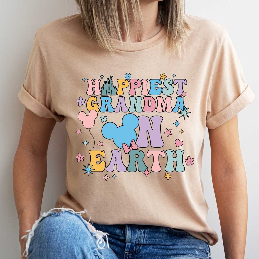 Happiest Grandma On Earth Shirt, Disney Grandma Tee, Grandma Tee, Disney Parent Shirt, Birthday Shirt, Gift Shirt.jpg